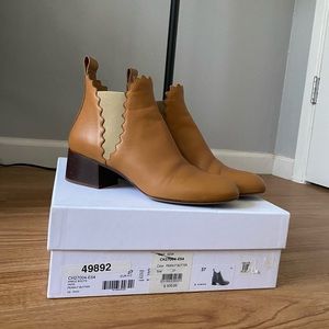 Chloe Peanut Butter Ankle Boots